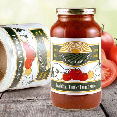 Custom Roll Labels Glossy Permanent (5"x5")