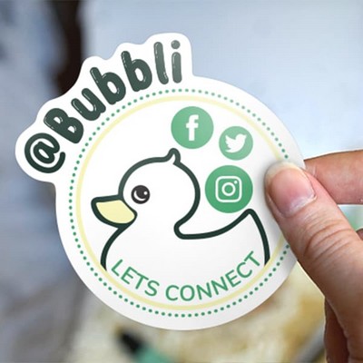 2''x2'' Custom Die-Cut White Vinyl Stickers